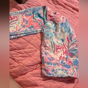 Lilly Pulitzer Pink and Blue Tropical Leggings